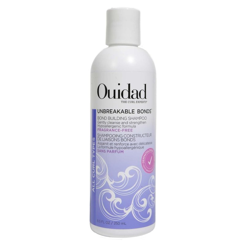 OUIDAD Unbreakable Bonds Shampoo for Curly Hair - Fragrance-Free, 8.5 oz | Strengthens & Nourishes