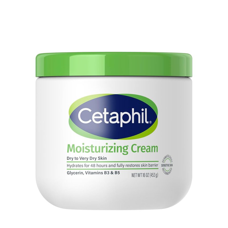 Cetaphil Face & Body Moisturizer - Hydrating Cream for Dry, Sensitive Skin | 16 oz, Fragrance-Free, Non-Comedogenic