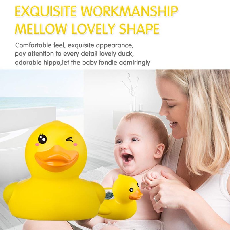 b&h Baby Bath Thermometer, The Infant Bath Floating Toy Safety Temperature Water Thermometer, Baby Bath Essentials (Winking Duck)
