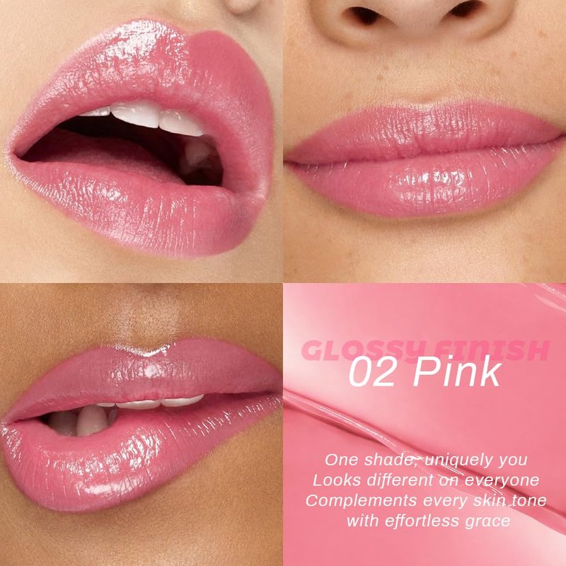 HHLTOH Honey Lipstick Tinted Lip Balm - Shine Moisturizing Lipstick for Women, Natural Nourishing Hydrating Lip Gloss Stain for Dry Lips, Tint Sheer Lightweight Makeup, Vegan - 2Pc Dusty Pink & Pink