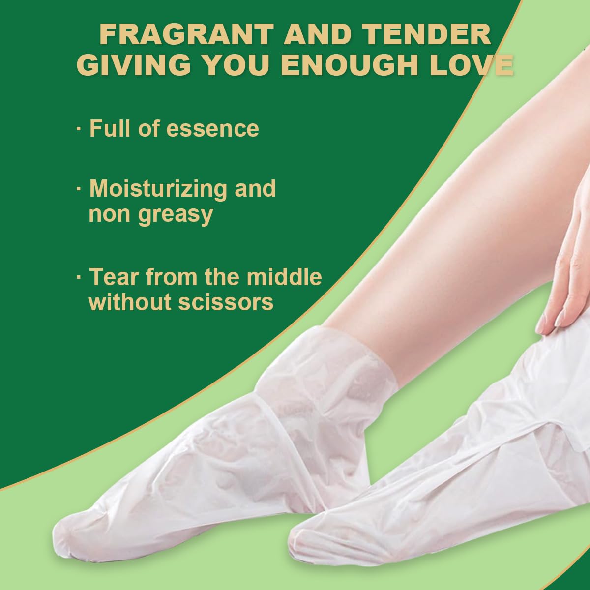 SULADEC Moisturizing Foot Mask - Hydrating Shea Butter & Goat Milk Formula for Soft Feet | 5 Pairs