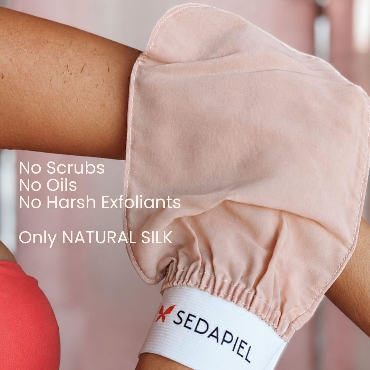 Turkish Silk Exfoliating Glove – Hammam Kese Mitt for Deep Dead Skin Removal – 100% Natural Cocoon Silk Body Scrub for Smooth, Radiant Skin – Reusable Spa Exfoliator by SEDAPIEL