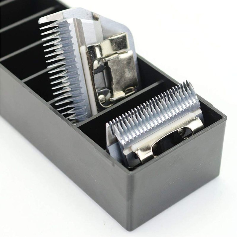 BarberMate 12-Slot Clipper-Blade Caddy, Grooming and Barber Blade Organizer, Professional Barber Supplies, Barber Case and Stylist Station Accessories, (Black)