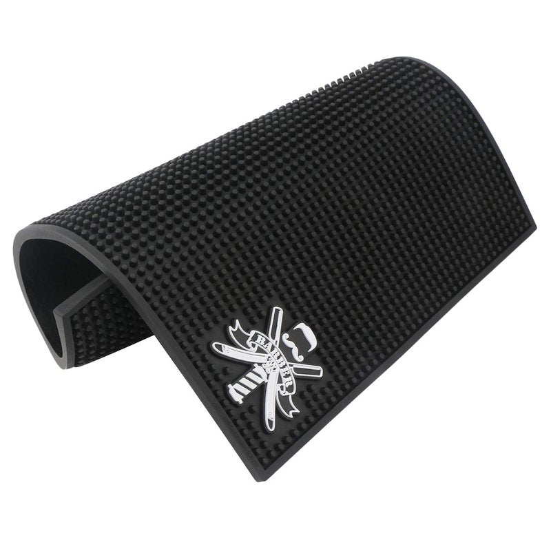 Barber Mat for Clippers, Segbeauty 11.8 x17.5 inches Anti-Slip Flexible Rubber Barber Mat for Stations Scissors Salon Tools Countertop Protection Mat for Bar Service Sink Mat Beauty Salon Station Pad