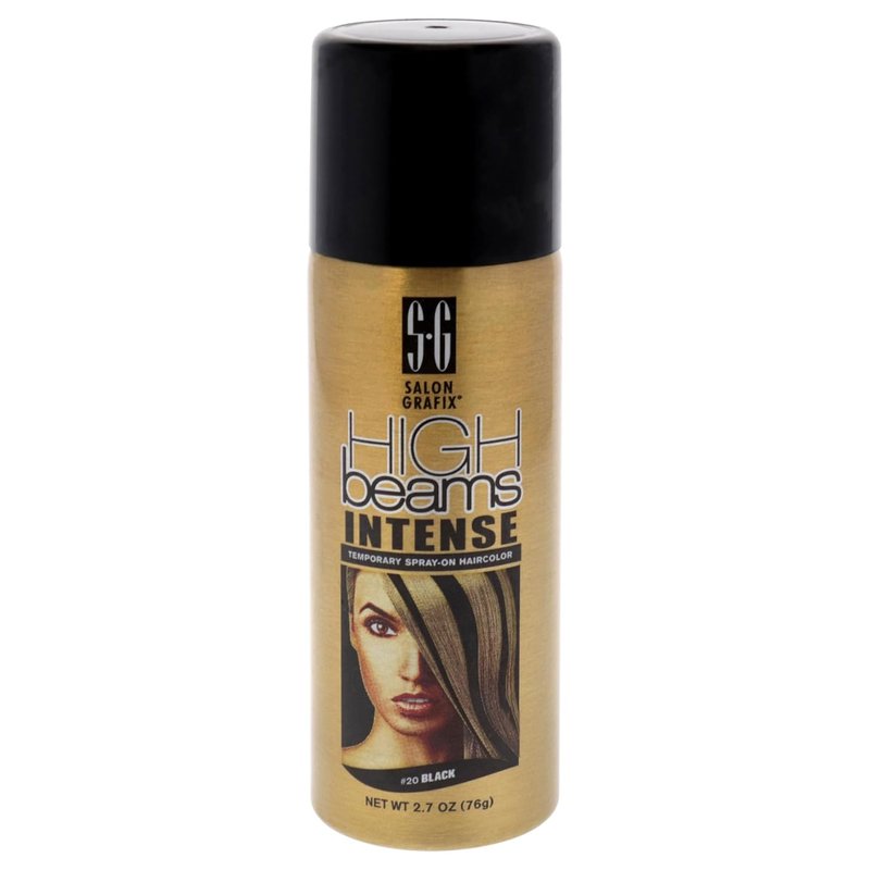 Salon Grafix High Beams Intense Temporary Hair Color Spray - Black - 2.7 oz for Unisex