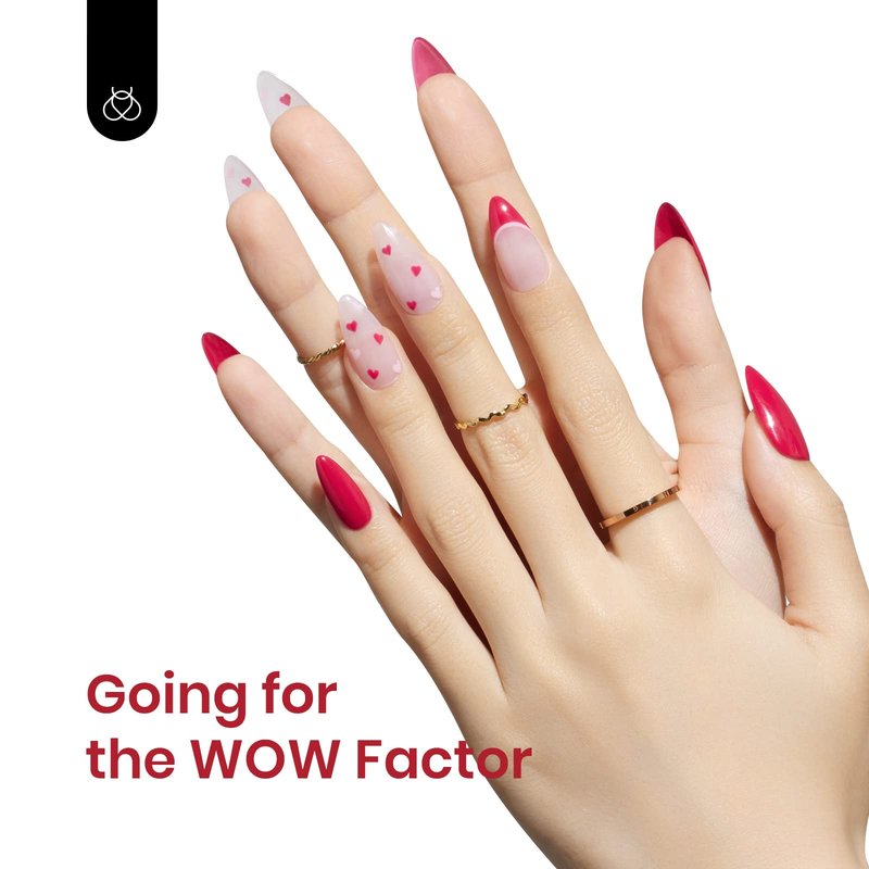Beetles Red Gel Nail Polish - Cherry Mocha, 15ML Burgundy Red Gel Nail Polish, Soak Off Summer Nails Art Manicure Salon DIY Design UV Nails Lamp Needed
