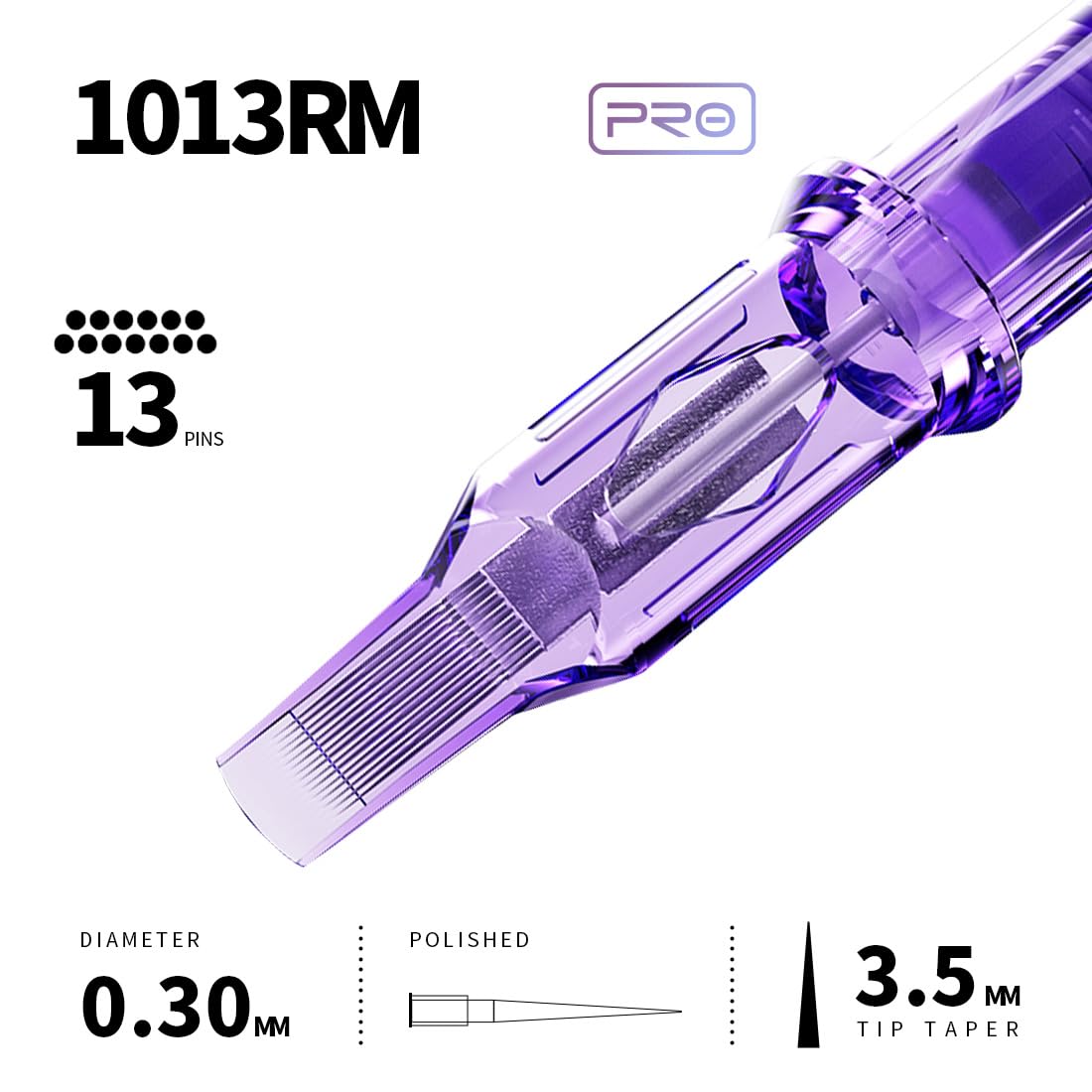 Mast Pro Tattoo Cartridges 20Pcs Disposable Needles Curved Magnum 1013RM