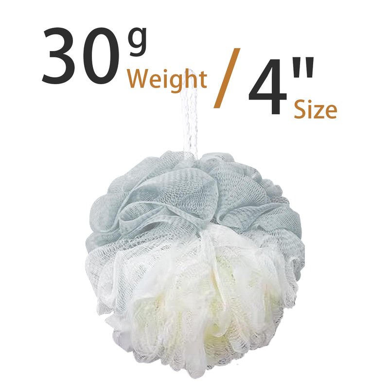 BEAGERUO 12 Pack Travel Size Loofah Individually Wrapped, 30 g Shower Puffs for Body, Mini Bath Sponge Bulk, Multicolor