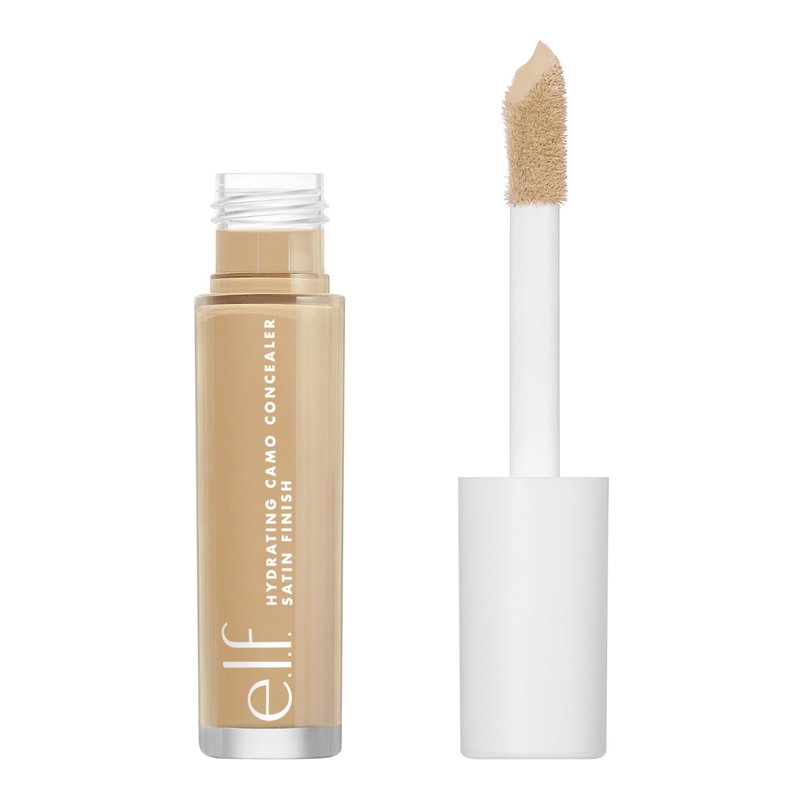 e.l.f. Hydrating Camo Concealer, Covers Blemishes & Under-Eye Circles, Full-Coverage & Delivers A Satin Finish, Vegan & Cruelty-Free, Tan Sand