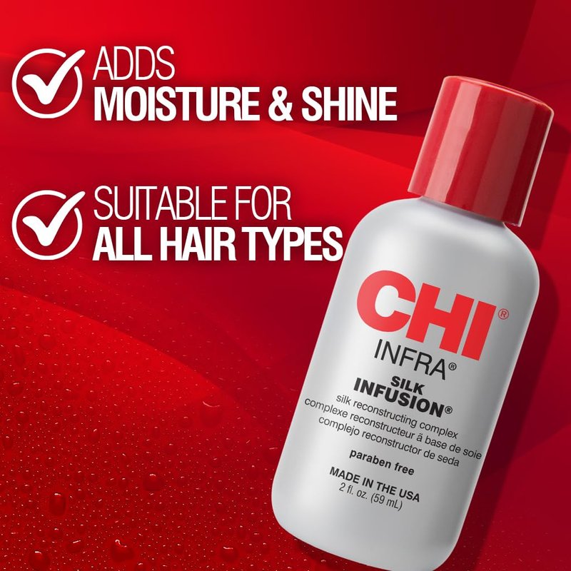 CHI Infra Silk Infusion - Leave-In Hair Treatment for Smooth, Shiny, Strong Hair | 2 Oz