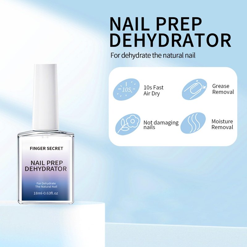 Nail Dehydrator & Primer - Professional Acid-Free Nail Prep for Acrylic Tips | Quick-Dry Gel Bonder