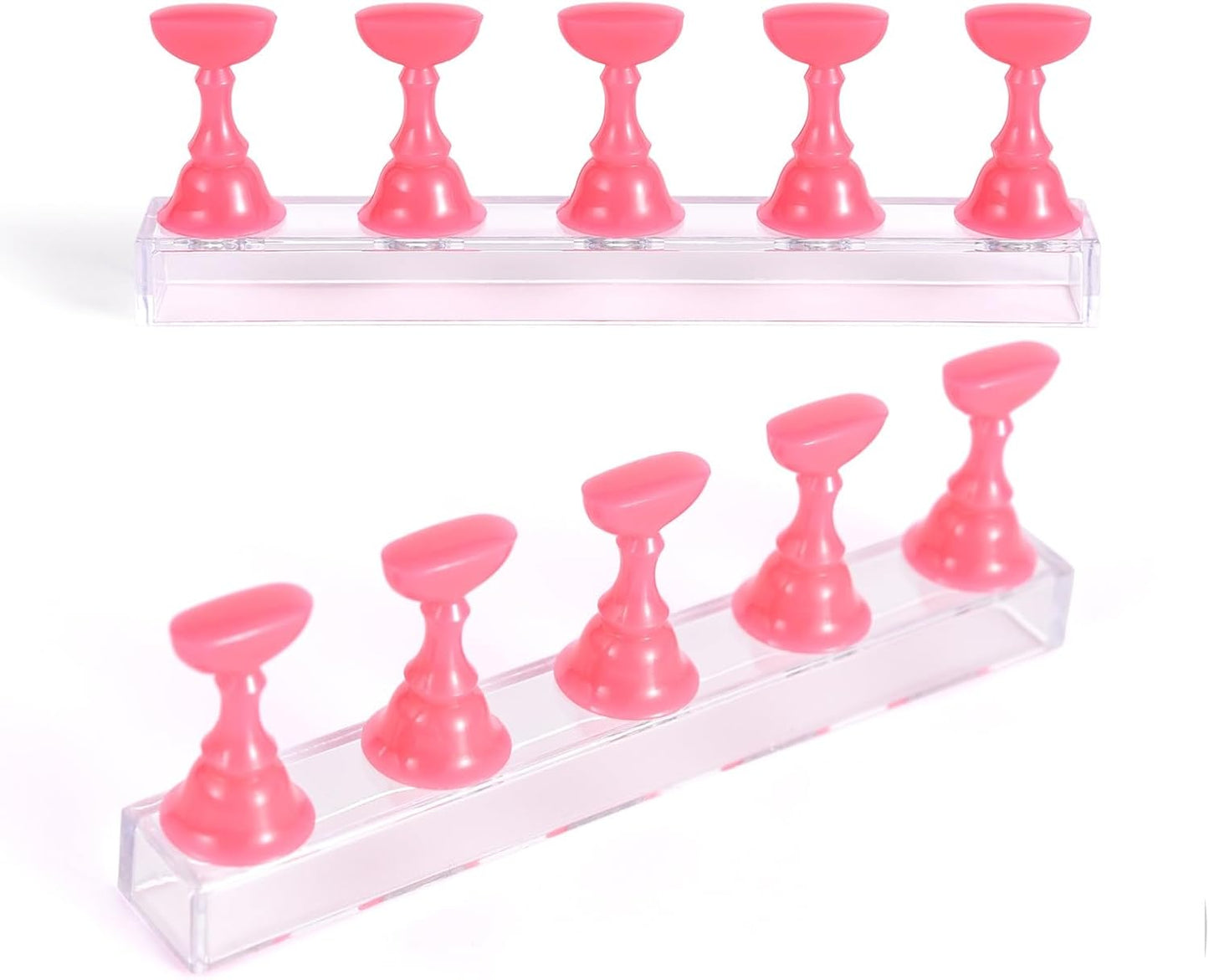 Skiennix Nail Stand Set - Magnetic Display Holder for Press-On Nails | Pink | Perfect for Home & Salon Use