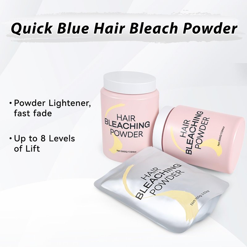 Hair Bleach Powder 100g/3.53oz, Professional Lightening Bleach for Hair, Strong & Gentle Bleach Powder for Hair, Lift Up to 8 Levels, Perfect for DIY Blonde Highlights & Lightening