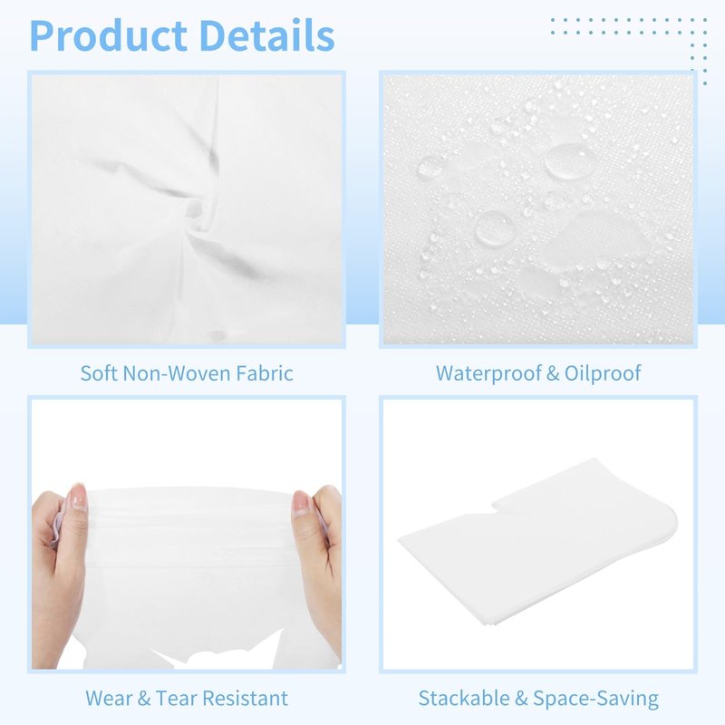 1000PCS Disposable Face Cradle Covers, Disposable Massage Table Cover, Single Use Massage Bed Headrest Cushion Cover, Professional Massage Chair Face Cover for Skincare Beauty Salons