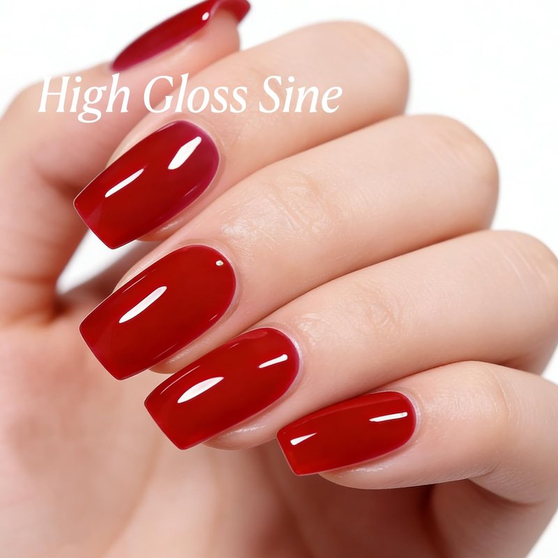 AZUREBEAUTY Classic Red Gel Nail Polish 18ML – High Gloss, Red Soak Off UV/LED Gel Polish for Nail Art, DIY Manicure & Salon Quality