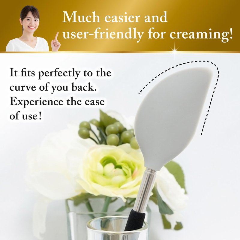 FieldSora Cream Applicator for Back Telescopic Easy to Clean Applies Creams, Sunscreens, and Ointments (Accurate Application)