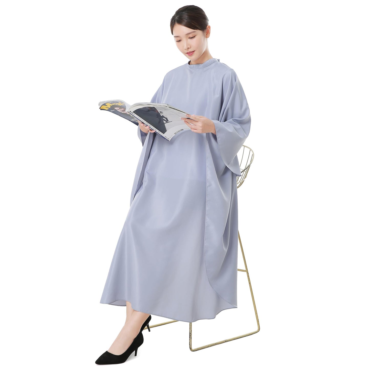 SMARTHAIR Professional Salon Cape Polyester Hair Cut Barber Cape Haircut Apron,54"x62",Grey,C007001C-G