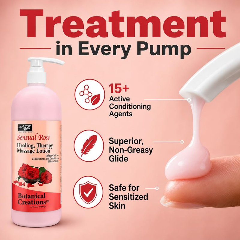 PRONAIL Healing Therapy Multi-Purpose Salon & Spa Lotion - All-in-One Treatment for Manicures, Pedicures, and Massage with Treatment in Every Pump to Streamline Services & Justify Premium Price 32 Oz