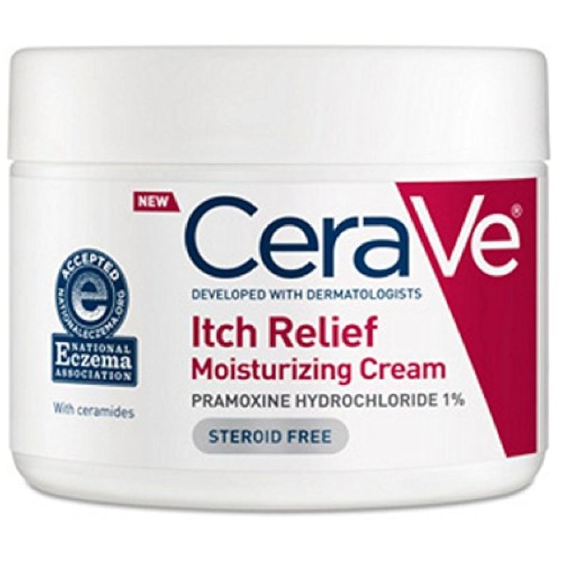 CeraVe Moisturizing Cream - Dry Skin Relief | Fragrance-Free, 12 Oz with Pramoxine for Itch Relief