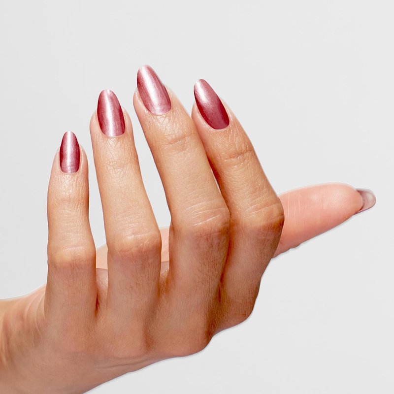 OPI Infinite Shine Chicago Champaign Toast | Opaque Dark Pink Pearl Long Wear Gel Like Nail Polish | Vegan, Long Lasting, Streak Free