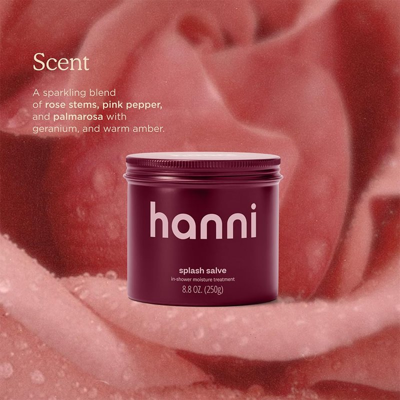 HANNI Splash Salve Body Mask - In-Shower Moisturizer with Coconut & Shea Butter, 250 mL / 8.8 oz
