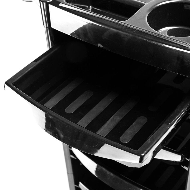 OmySalon Salon Trolley with Wheels, 5 Drawers, Hair Cart Rolling Storage Organizer, Barber Station, Salon Cart for Hair Stylist