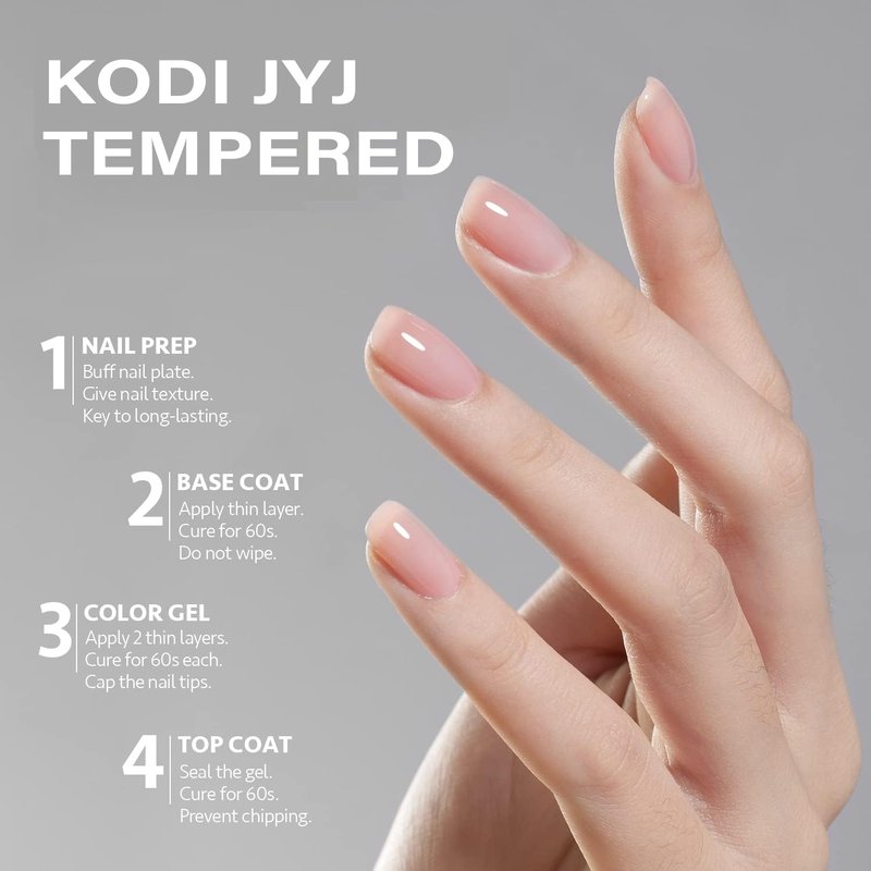 Rubber Base Gel Polish Set - No Sticky Top Coat & Self-Leveling Base | 12ml, Long-Lasting Manicure Gift Box