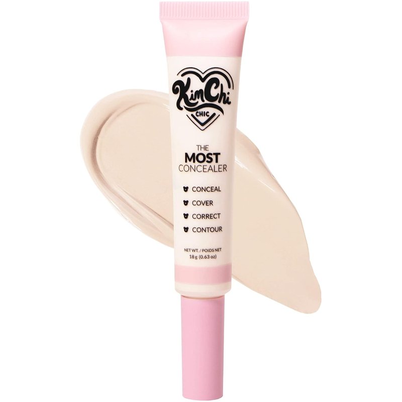 KimChiChic Concealer - Full Coverage, Water Resistant Multi-Use Formula | Matte Satin Finish, 0.63 oz, 01-Ivory