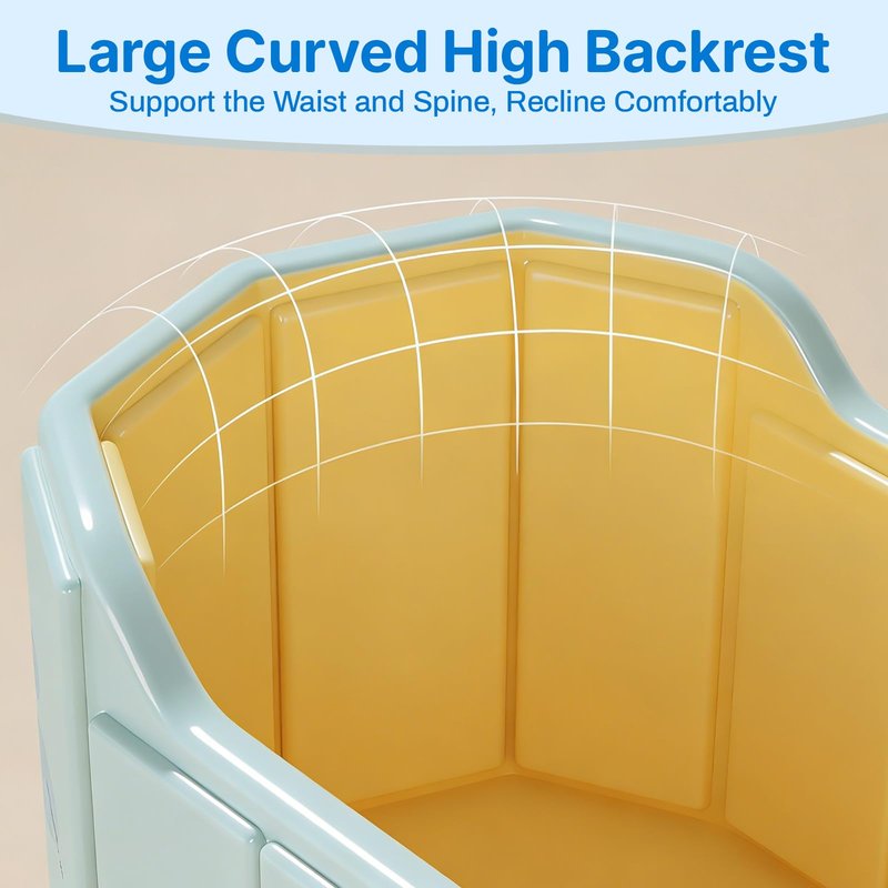 HLCZLUZ Portable Foldable Bathtub, Freestanding Bathtub No Installation, Bathroom SPA Soaking Bath Tub, Shower Stall Collapsible Hot & Ice Bath Tub (Light Blue, 47.2"L x 21.6"W x 19.6"H)