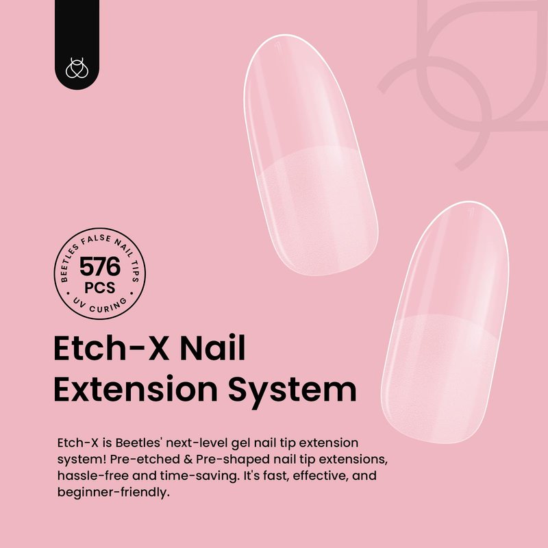 Beetles Gel Nail Tips Short Oval 576Pcs, 12 Sizes Pre-Shaped Half Matte Press On Nails Gelly Tips False Nails for Gel Full Cover False Nails Home DIY Nail Salon Gifts for Girls Women