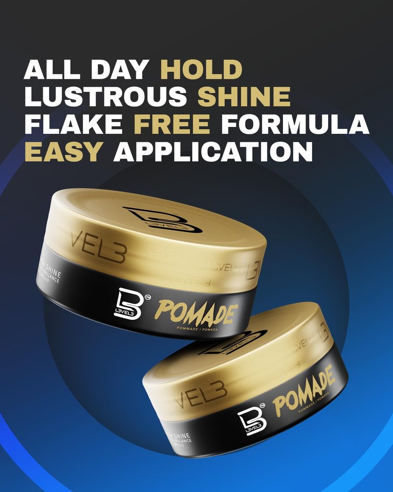 L3 Level 3 Pomade - Long-Lasting Hold for Enhanced Hair Strength & Volume | Small Size