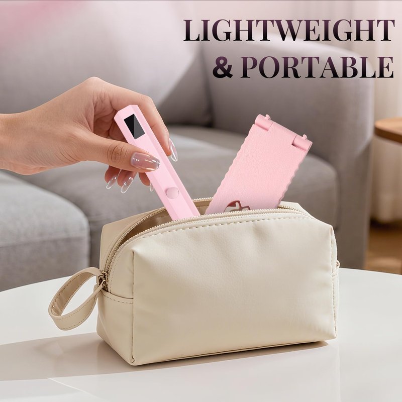 Mini Handheld UV Light for Gel Nails - Portable Rechargeable Nail Lamp with 2 Timers | Ideal for DIY and Travel
