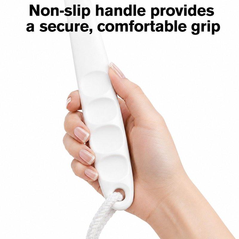 Lequin 14-Inch Handle Bath Brush for Shower, Detachable Back Scrubber with Medium Firm Bristles,Wet or Dry Brushing Body Brush, Exfoliating Shower Scrubber for Back, Legs, Arms and Feet