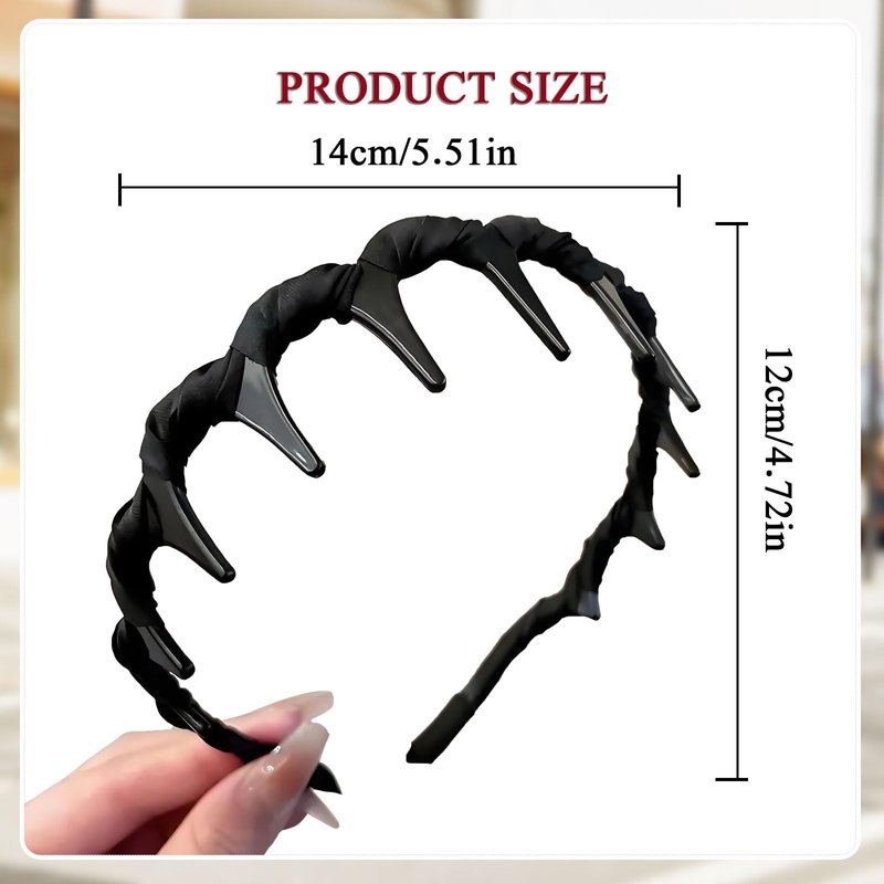 5Pcs Zig Zag Headbands,Retro High Skull Headband,New U Shape Fashion Tooth Hair Comb Headband,Vintage High Cranium Headbands,Hairs Bands with Teeth Hoop For Women and Girls,Girls Hair Accessories
