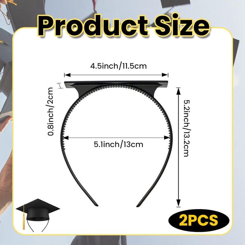 Skiennix Graduation Cap Headband - Secure Hair Style with Cap Insert | Perfect Graduation Gift