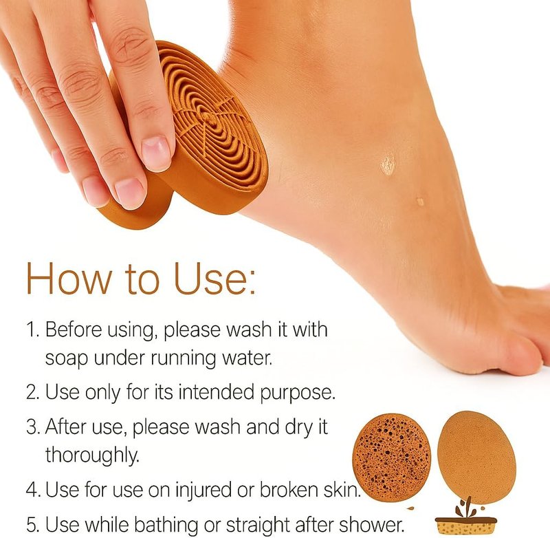 Feriha Natural Moroccan Pumice Stone – Handcrafted Terracotta Foot Scrubber for Exfoliation
