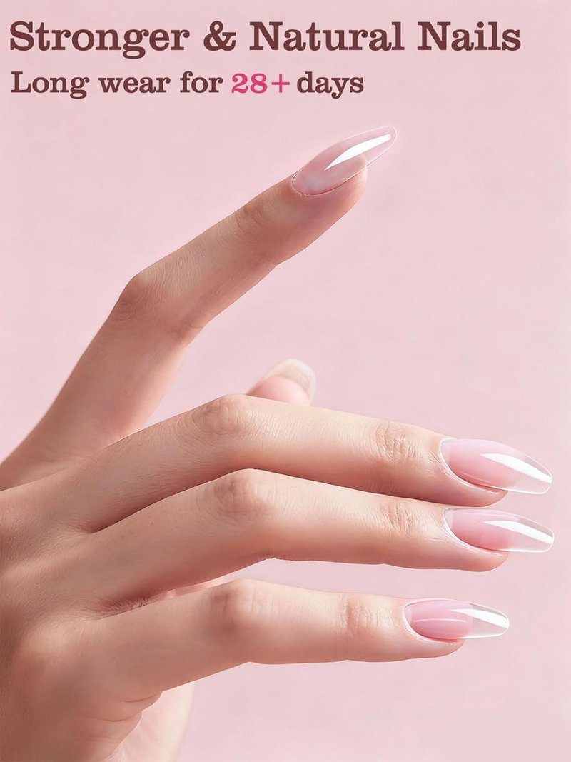 EBANKU Builder Gel for Nails - Clear Strengthener, Long-Lasting Soak Off, 100ml for DIY Art Manicure