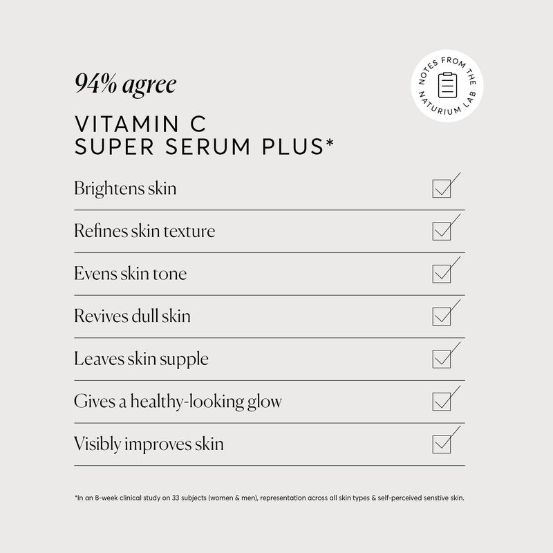 Naturium Vitamin C Super Serum Plus Jumbo, Smoothing Face Care, plus Retinol, Hyaluronic Acid, Niacinamide & Salicylic Acid, 2 oz
