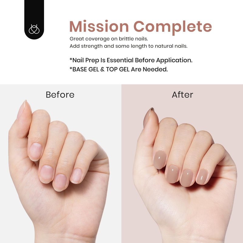 Beetles Builder Gel for Nails,Nude Brown 7 in 1 Nails Extension & Building Apex Strengthen Thin Nails DIY Salon at Home Nail Art for Beginner Women, UV & LED Lamp Needed