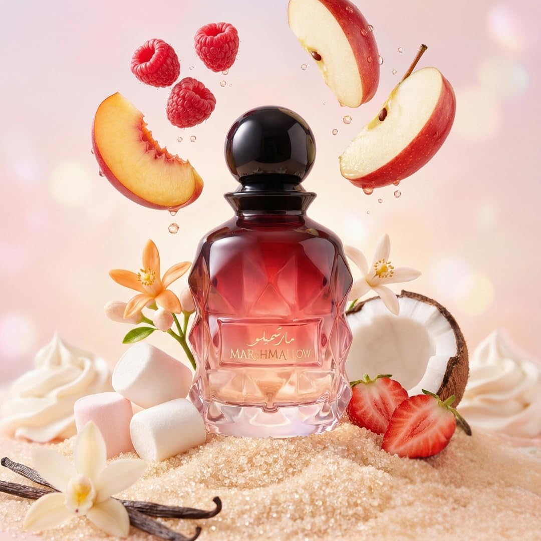 Tinux Paris Pink Marshmallow Blush Perfume for Women – Eau de Parfum 100ML (3.4 OZ) – Long Lasting Sweet Arabian Gourmand Fragrance – Romantic Vanilla Strawberry Scent
