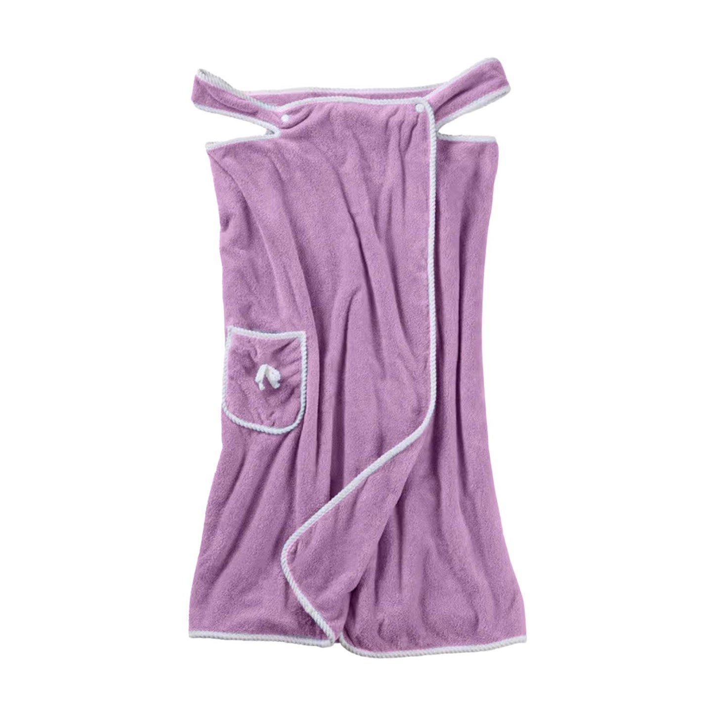 Unisex Bath Towel, Wearable After Bath Towel Set, Wearable Quick Dry Shower Gym Towel(53" x 31", Purple)