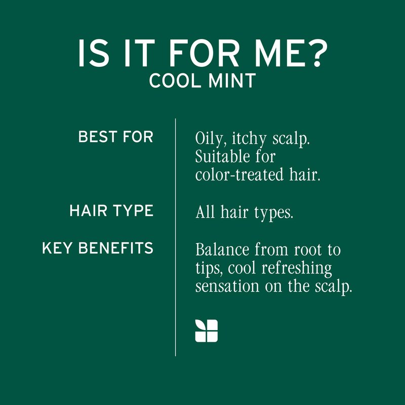 Biolage Cool Mint Shampoo - Balancing Shampoo for Oily Scalp, Gently Cleanses, Refreshes & Helps Balance, Mint & Glycerin, Vegan & Paraben-Free, 13.5 Fl Oz