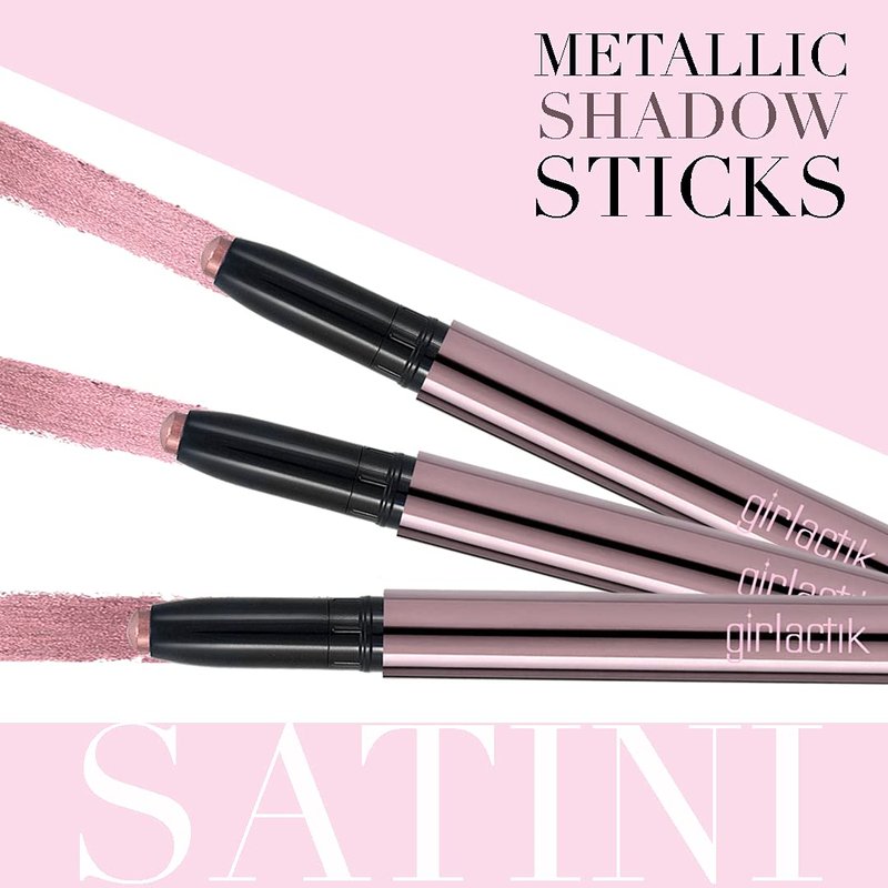 Girlactik Shadow Stick – Long-Wearing Cream Eyeshadow Stick, Blendable & Smudge-Resistant Eye Makeup – Vegan, Cruelty-Free, Easy One-Swipe Application (Satini)