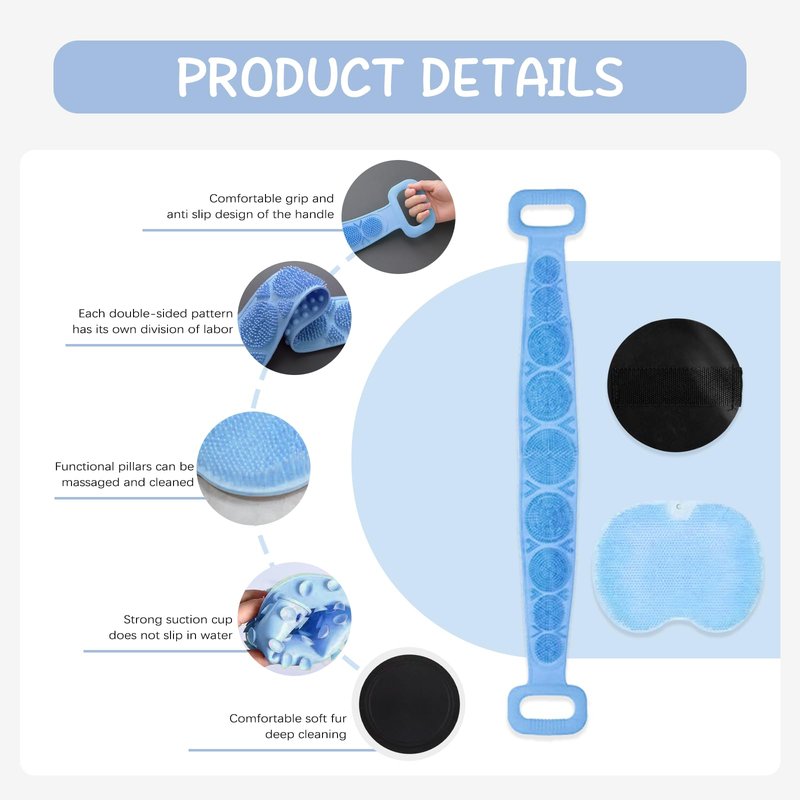 (3PS) Exfoliating Shower Towel with Shower Gloves for Body Scrub Back Scrubber for Shower for Use in Cleaner Men/Women