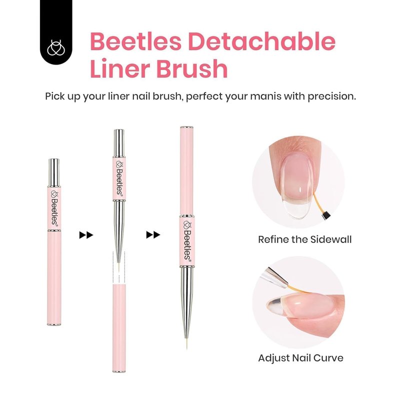 Beetles Builder Gel for Nails - HEMA-Free 7-in-1 Clear Gel for Strengthening & Thickening | Ideal for DIY Nail Art at Home