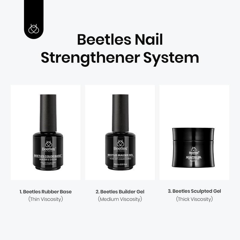 Beetles Rubber Base Builder Nails Gel: Brownish Pink Natural Nude Color Base Gel Nail Polish For Nails Thickening, U V LED Lamp Cure Nail Strengthening Extension Sculpting