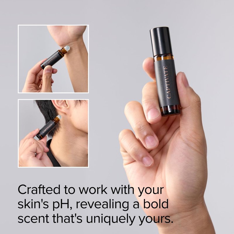 Pure Instinct CAPTIVATE The Original Pheromone Infused Essential Oil Perfume Cologne - Men's Collection - TSA Ready (Roll On Bottle 0.34 Fl. Oz./10.2mL)