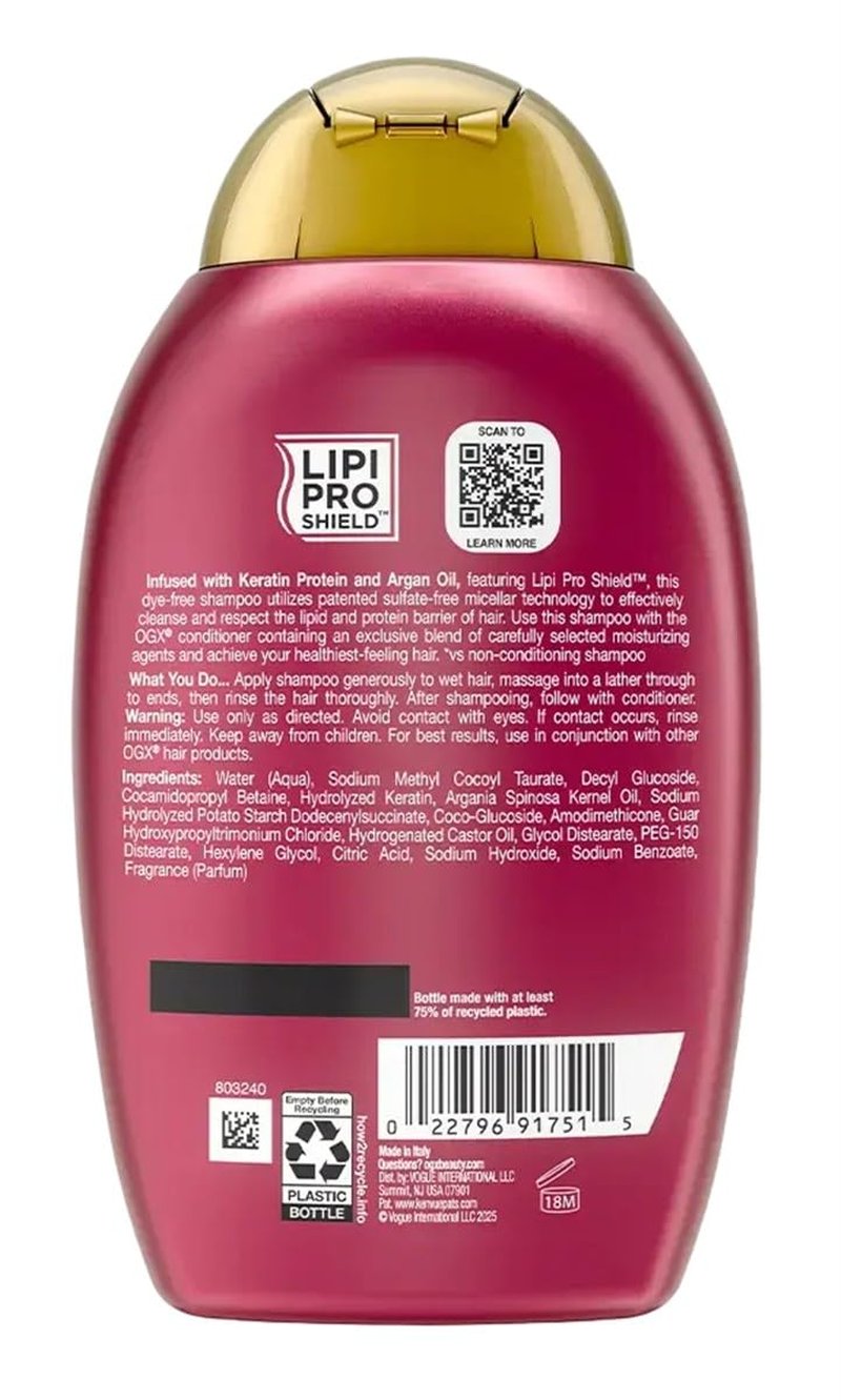Organix Anti-Breakage Keratin Oil Shampoo - Nourishing Formula for Stronger Hair | 13 Ounce (2 Pack)