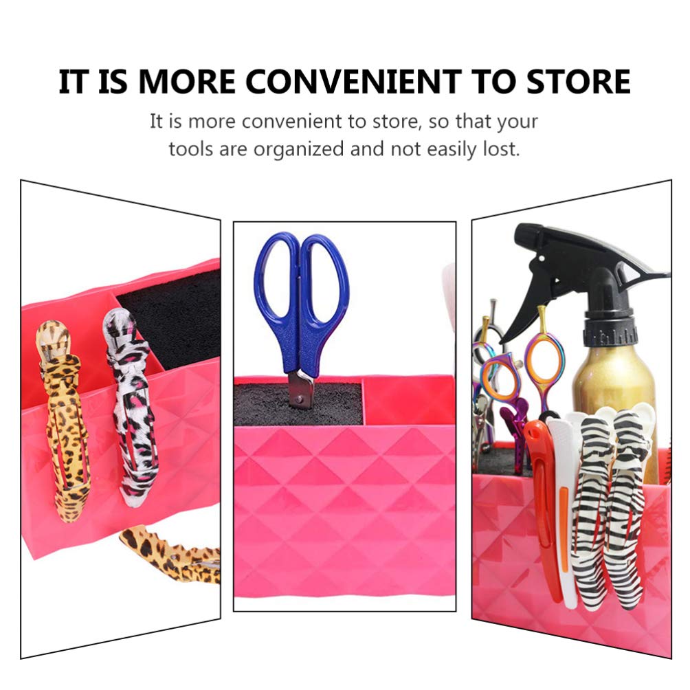 Uonlytech Hairdressing Scissor Holder Storage Box 6.14X3.14X4.33In Barber Haircut Tool Organizer for Salon and Home Use
