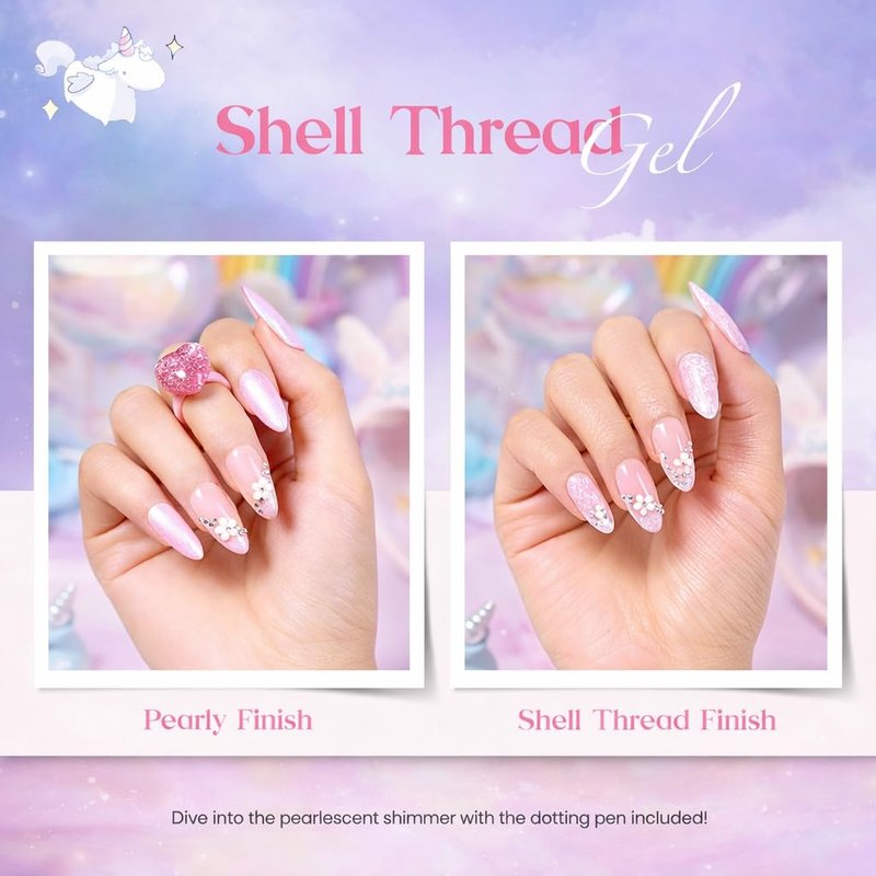 Beetles Pastel Gel Nail Polish Set - 24Pcs Macaron Spring Gel Polish with 3Pcs Base Top Coat, Pink Purple Blue Shimmer Green Colors Double-ended Brush Soak off UV Nail Gifts for Women